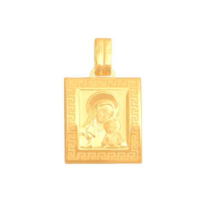 Złoty medalik Matka Boska z Dzieciątkiem REN-12322