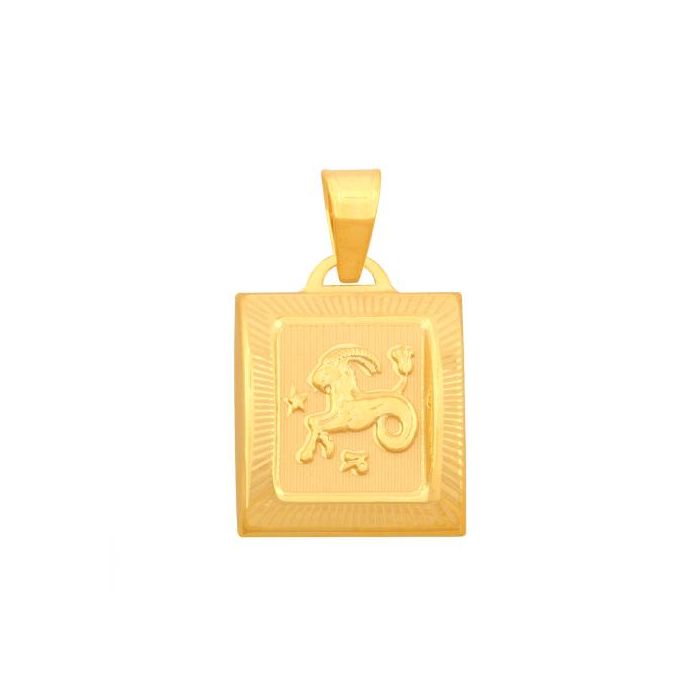 Złoty znak zodiaku koziorożec prostokątny REN-20145