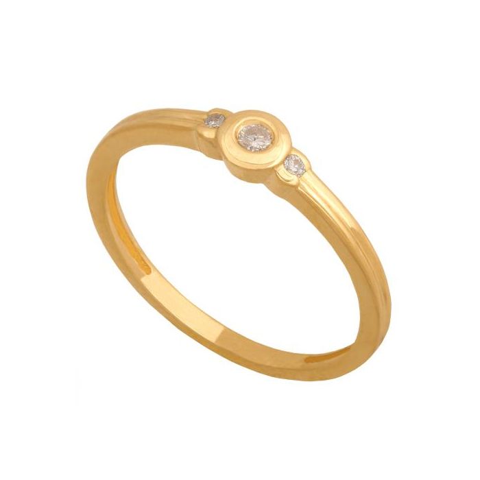 Złoty pierścionek z brylantem REN-24271