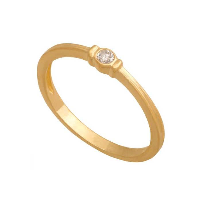 Złoty pierścionek z brylantami Ren-24278