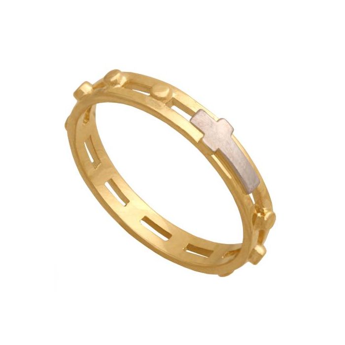 Złoty pierścionek Różaniec REN-24992