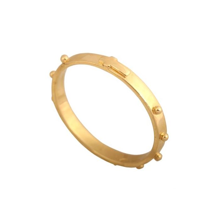 Złoty pierścionek różaniec REN-25037