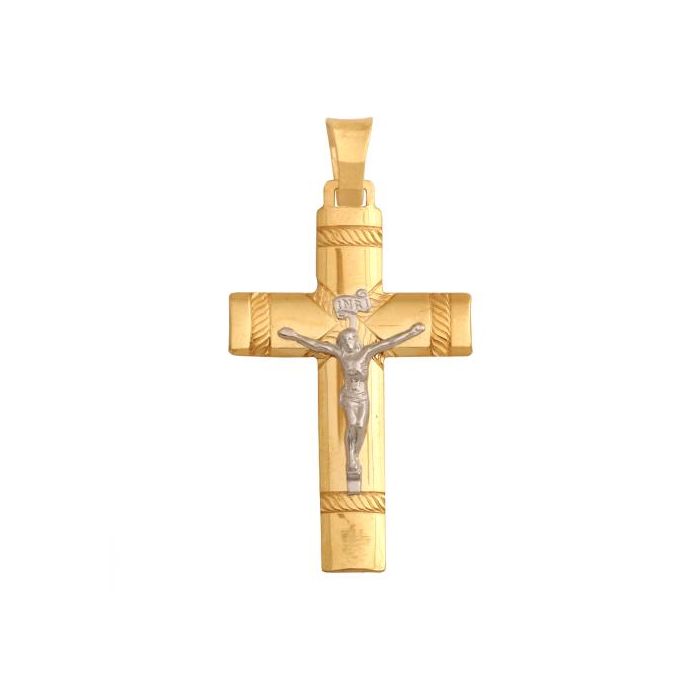 Złoty krzyżyk z Jezusem Chrystusem REN-27291