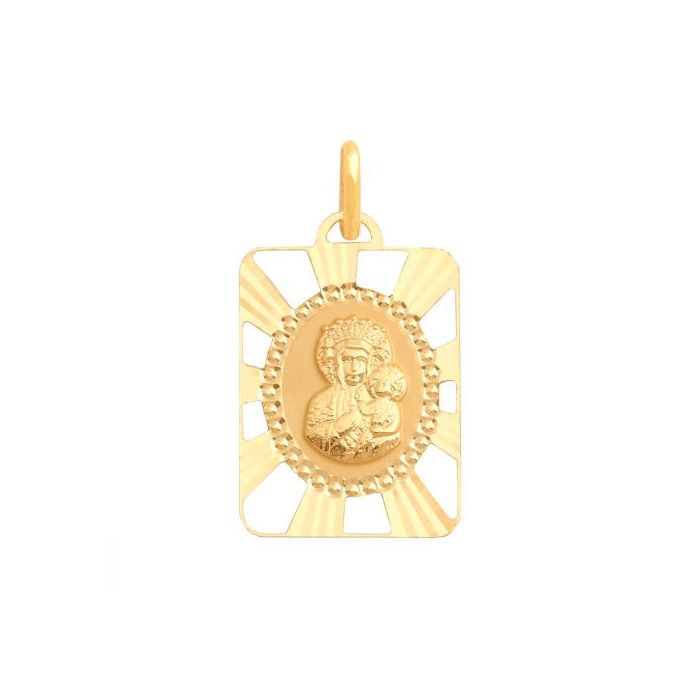 Złoty medalik Matka Boska z Dzieciątkiem REN-31260