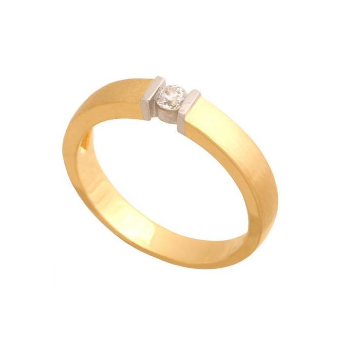 Złoty pierścionek z brylantem REN-32759