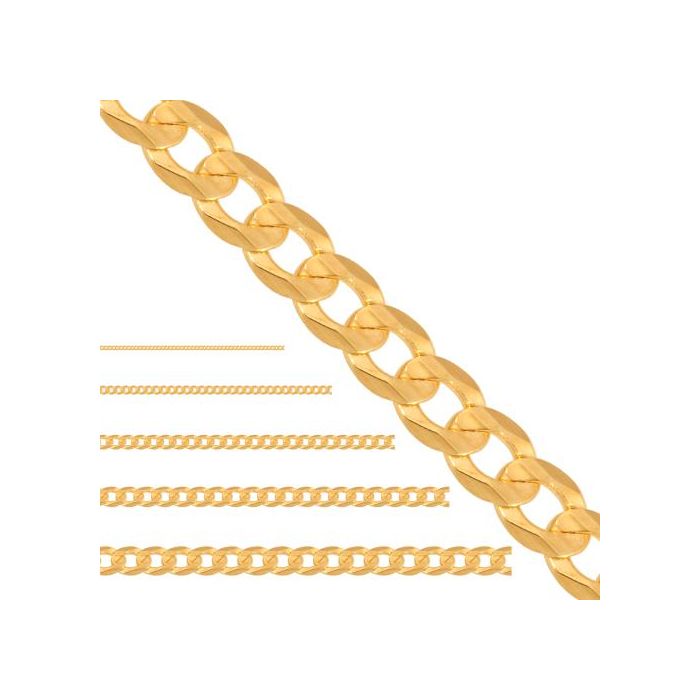 Złoty Łańcuszek Pełny Pancerka Rodium 33208