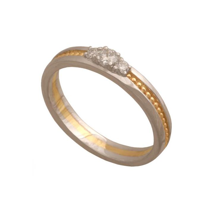 Złoty pierścionek z brylantem REN-34812