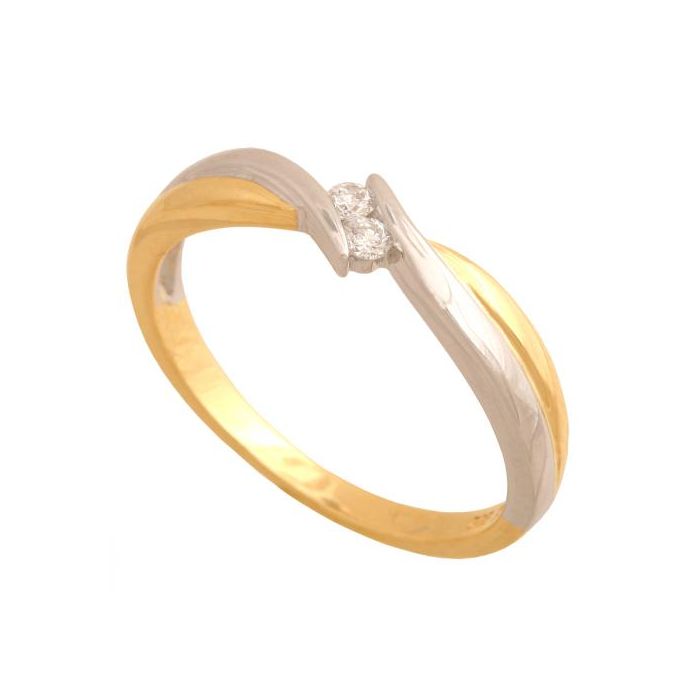 Złoty pierścionek z brylantem REN-34820