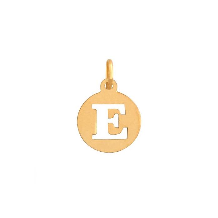 Złota literka E okrągła REN-35361