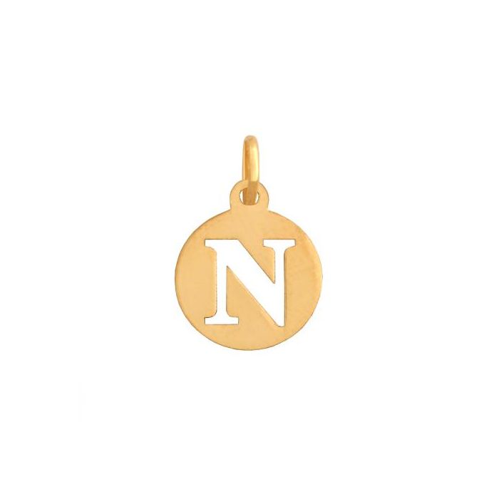 Złota literka N okrągła REN-35363