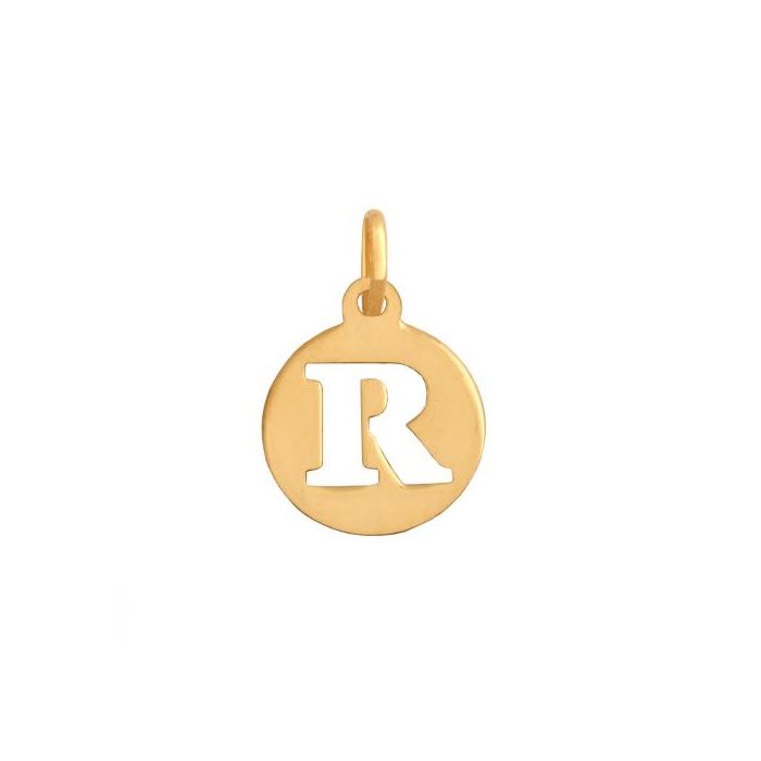 Złota literka R okrągła R REN-35372