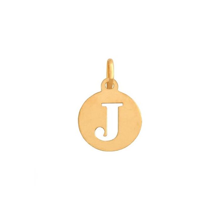 Złota literka J okrągła REN-35373