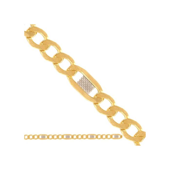 Złoty łańcuszek Figaro dmuchany REN-35655