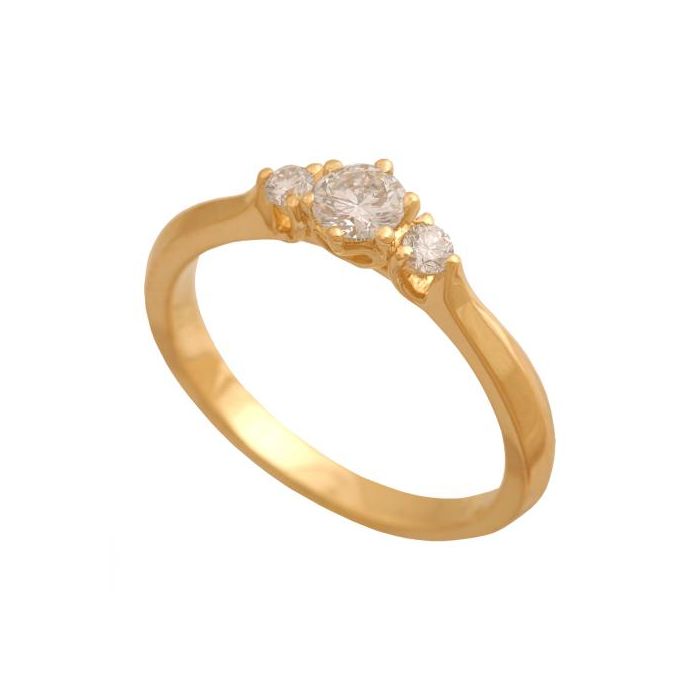Złoty pierścionek z brylantem REN-36900
