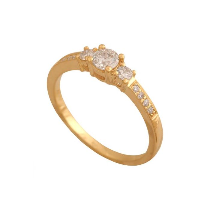 Złoty pierścionek z brylantem REN-36916