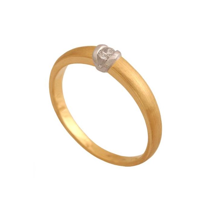 Złoty pierścionek z brylantem REN-36923