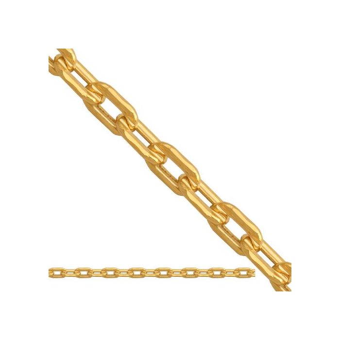 Złoty łańcuszek Brilantata dmuchany REN-37229