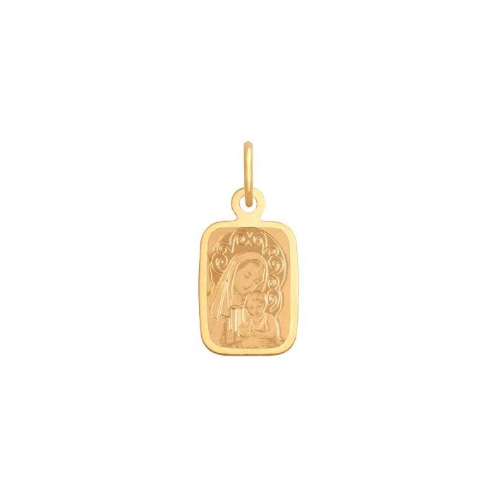 Złoty medalik Matka Boska z dzieciątkiem REN-37285