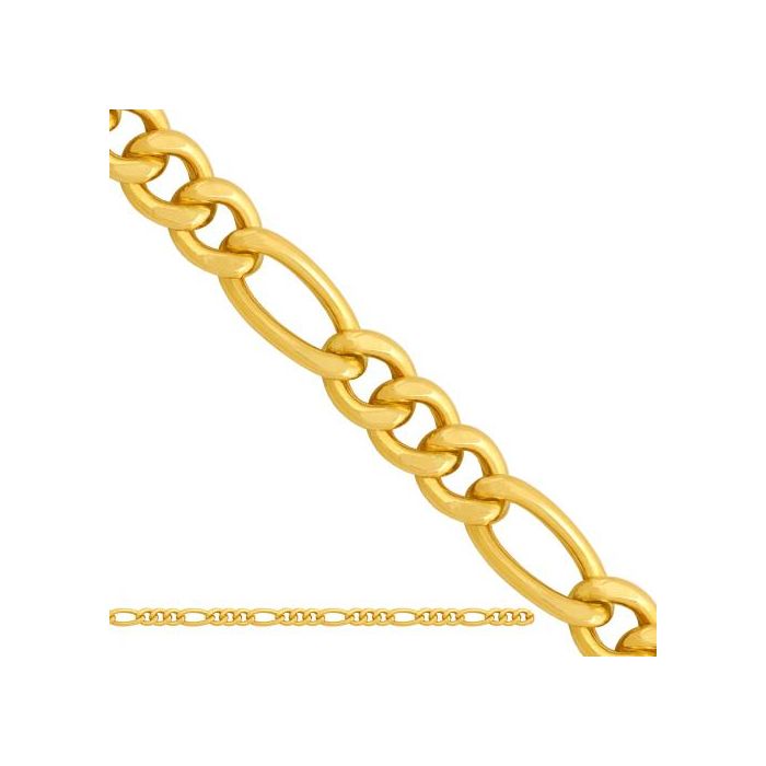 Złoty łańcuszek Figaro dmuchany REN-37296