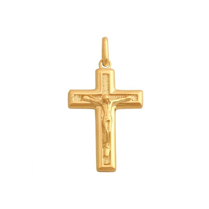 Złoty krzyżyk z Jezusem Chrystusem REN-38315