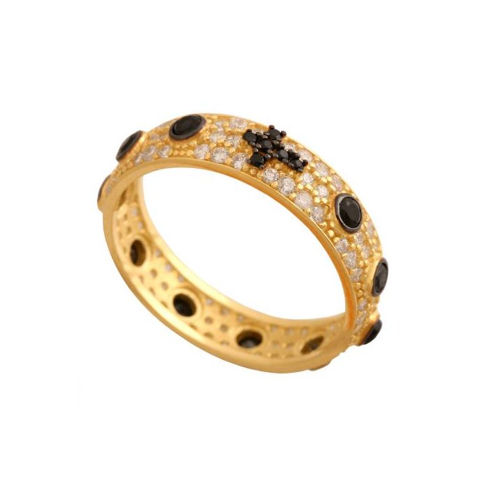 Złoty pierścionek różaniec REN-39307