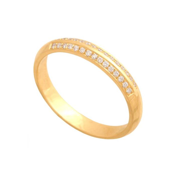 Złoty pierścionek z brylantem REN-40747