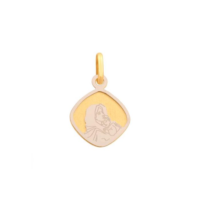 Złoty medalik Matka Boska z dzieciątkiem REN-42451