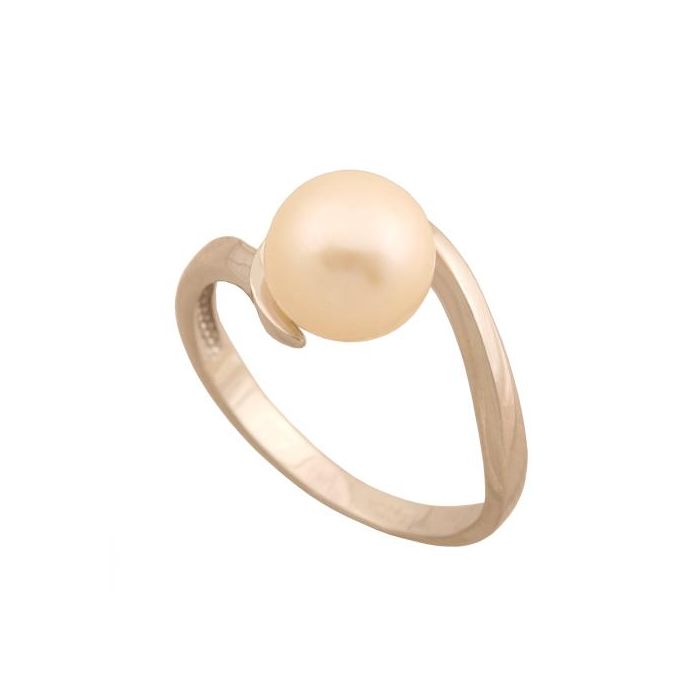 Złoty pierścionek z perłą REN-42903