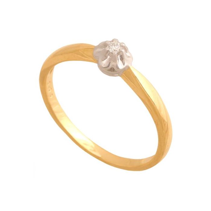 Złoty pierścionek z brylantami Ren-42989