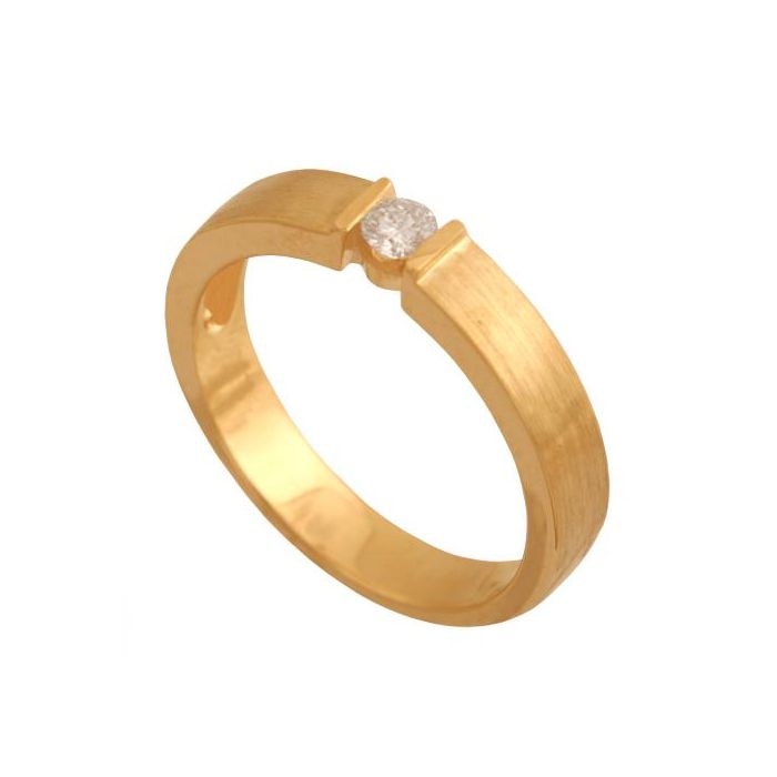 Złoty pierścionek z brylantem REN-43018