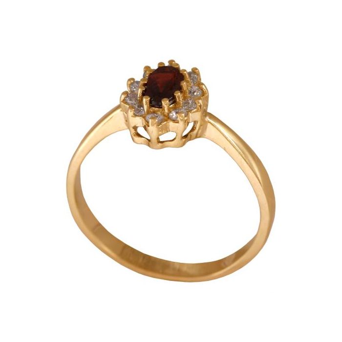 Złoty pierścionek z rubinem REN-44155