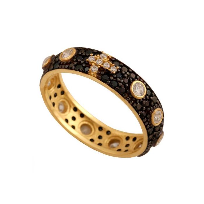 Złoty pierścionek Różaniec REN-44276