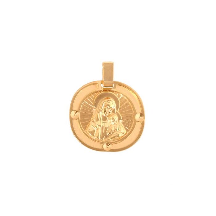 Złoty medalik Matka Boska z Dzieciątkiem REN-46057