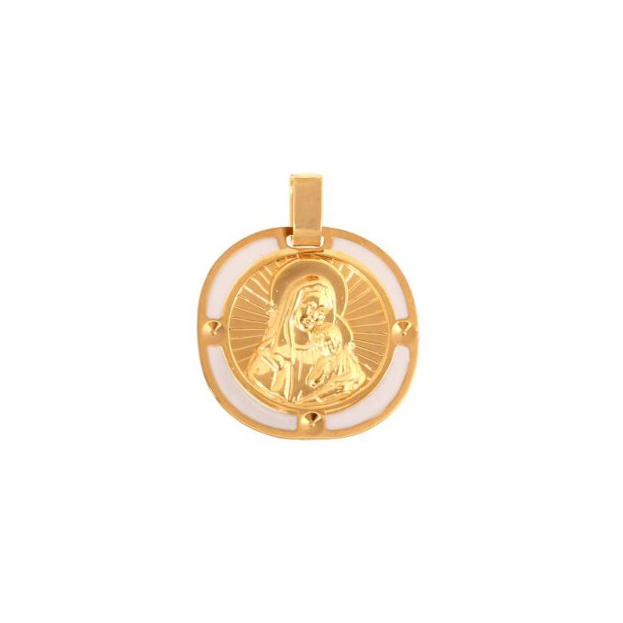 Złoty medalik Matka Boska z Dzieciątkiem REN-46059