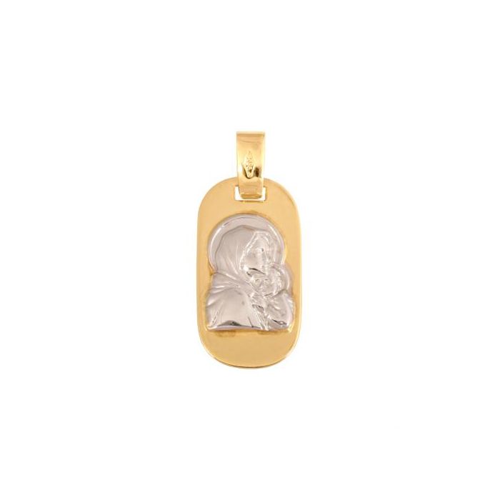 Złoty medalik Matka Boska Bolesna z Dzieciątkiem REN-49329