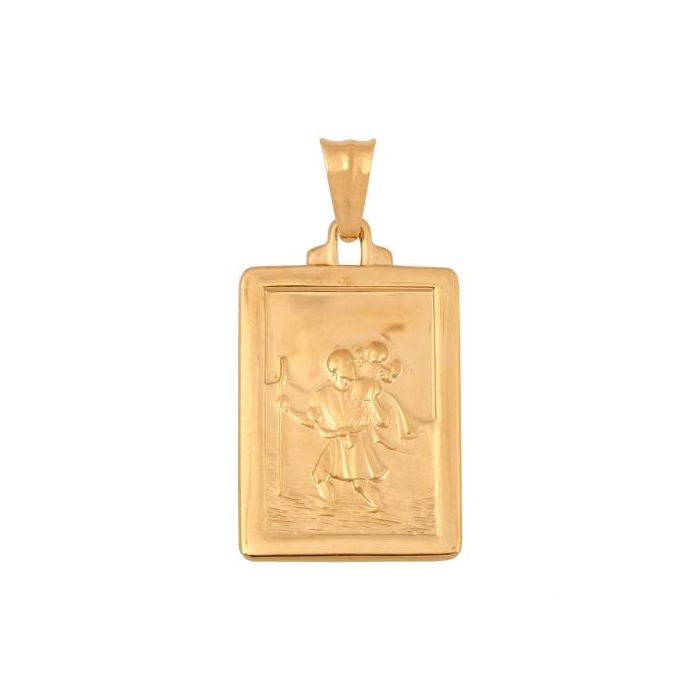 Złoty medalik Rodium Święty Krzysztof 51897