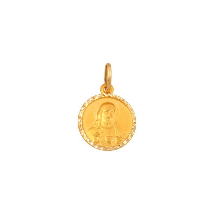 Złoty medalik Złoty medalik z Chrystusem Rodium 52463