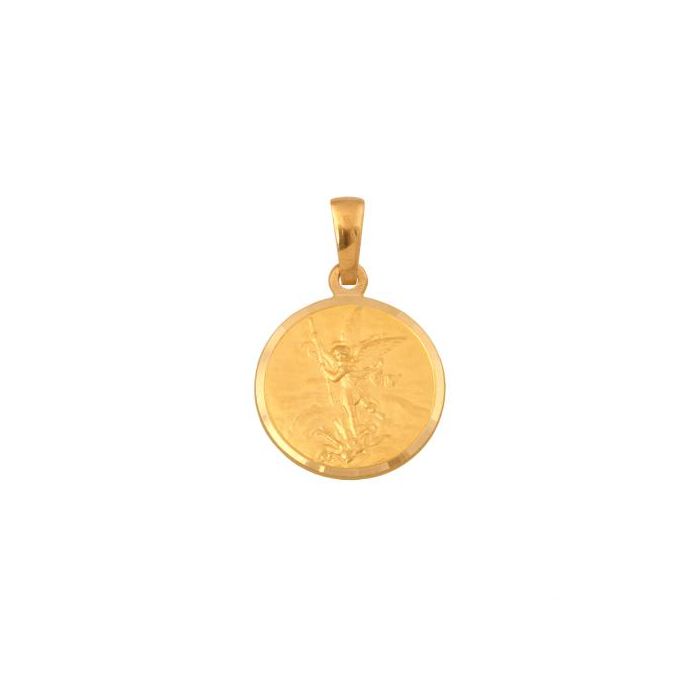 Złoty medalik Michał  Archanioł Rodium 53093