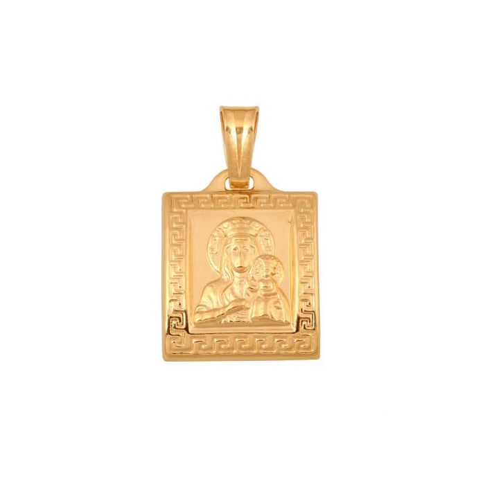 Złoty medalik Matka Boska Częstochowska Rodium 53098