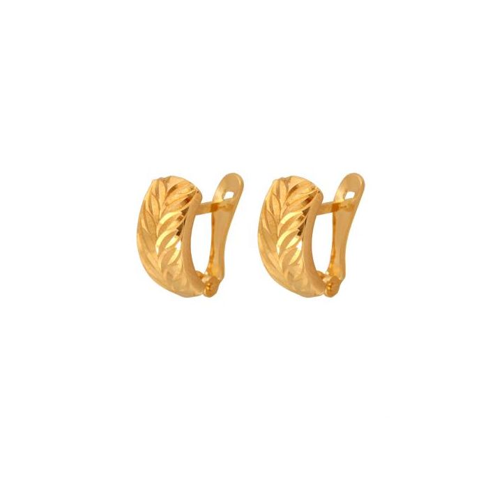 Złote kolczyki zatrzaskowe Rodium 53942