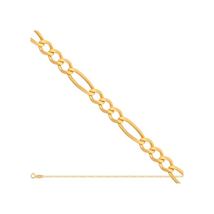 Złoty Łańcuszek Pełny Figaro Rodium 55169