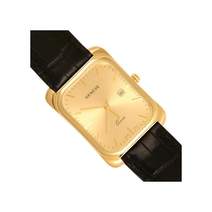 Złoty zegarek męski pasek Zv047