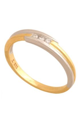 Złoty Pierścionek Biżuteria z brylantami Ren-40723