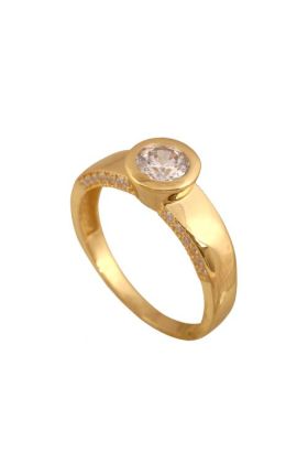 Złoty Pierścionek Zaręczynowy Ren-57196