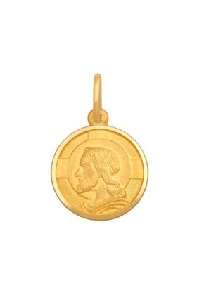 Złoty Medalik Chrystus Ren-49361