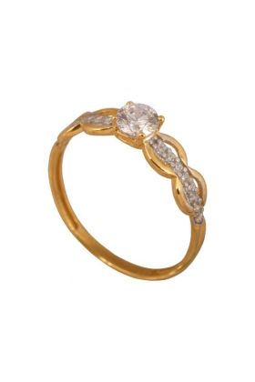 Złoty Pierścionek Zaręczynowy Ren-50957