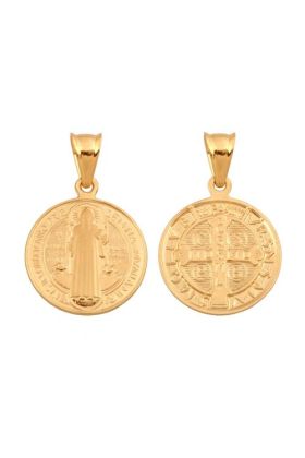 Złoty Medalik Święty Benedykt Ren-58342