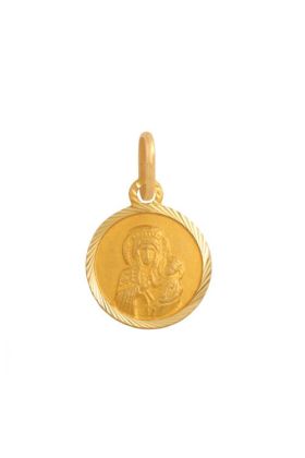 Złoty Medalik Matka Boska z dzieciątkiem Ren-5263