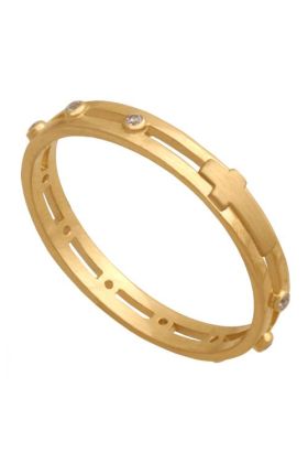 Złoty pierścionek Różaniec REN-26493