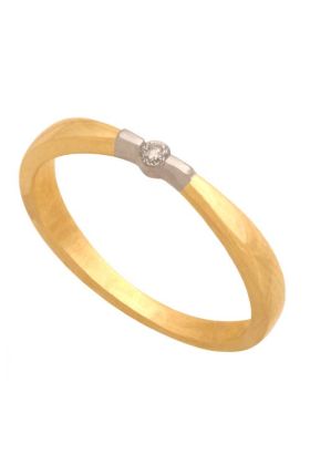 Złoty pierścionek z brylantem REN-25668
